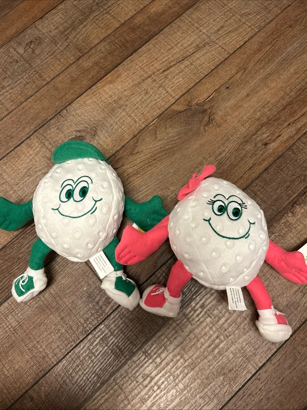 Master plush golfball boy and girl stuffed animals. New with tags